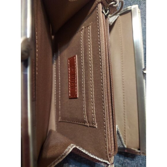 NWT $168 Hobo Wrislet Gold Leaf 100%Geniuine Leather Violet Wrislet - Picture 9 of 14